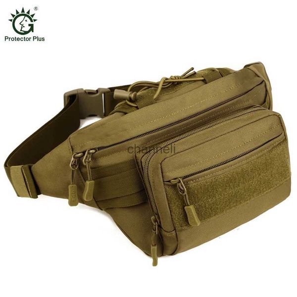 Paquetes de mochilero Bolsa táctica Molle Bolsa de cintura impermeable Fanny Pack Senderismo Pesca Deportes Caza Bolsas de cintura Bolsa de deportes tácticos Cinturón YQ231127