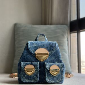 Rugzakken 10A Denim Spiegel 1:1 kwaliteit Designer Luxe tassen Mode Tote Schoudertas Handtas Kleptas Damestas Koeienhuid lederen bekleding Met geschenkdoosset WL260