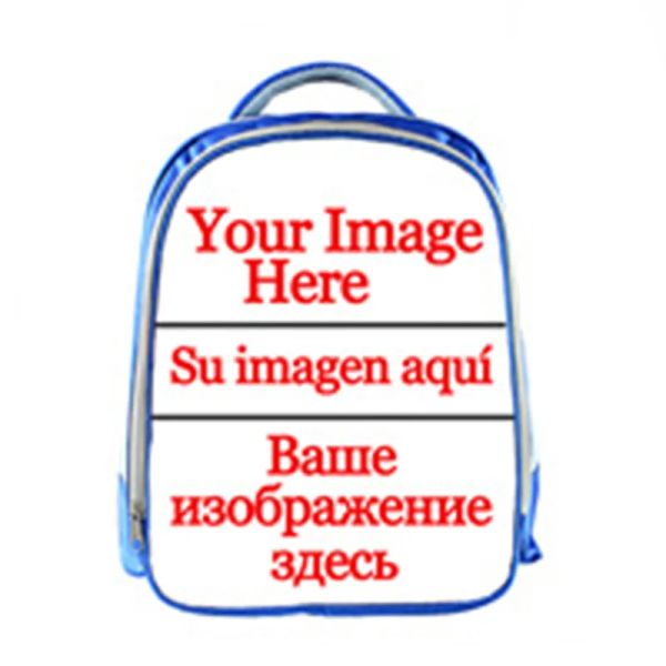 Sac à dos 13 pouces personnalisés votre image de logo nom d'enfants enfants dessin animé sac à dos garçons carbag pour la maternelle quotidienne