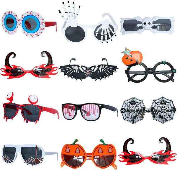 Sacs à dos 1pc Halloween décoration lunettes en plastique chauve-souris citrouille toile d'araignée drôle horreur fête P o accessoires adultes enfants Cosplay jouet 230825