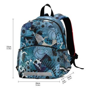 Sac à dos 2021 Fashion Children Sacs d'école 3d Football Print Kids Backpack Kindergarten Garçons et filles Sacs d'école mini sac à dos sac à dos