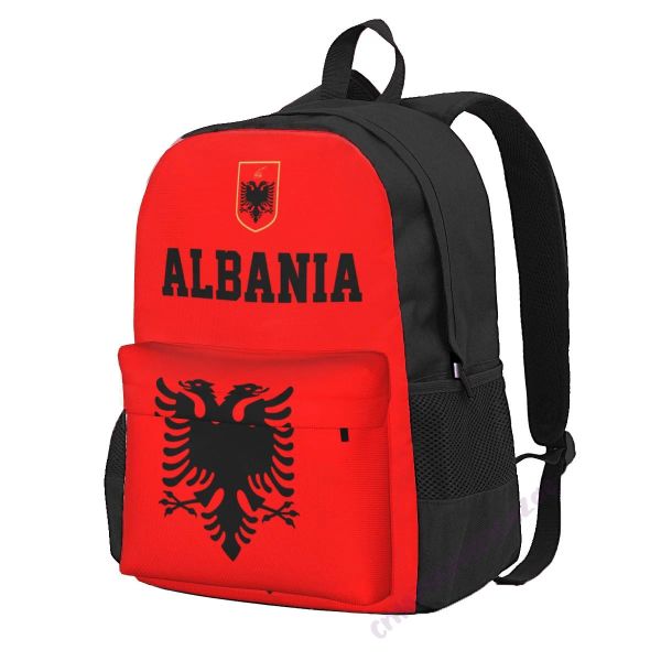 Backpacks 2023 Fashion Albania Country Flag Sackepack Middle School Student Schoolbag Back Pack de voyage Back de voyage Unisexe Backpack