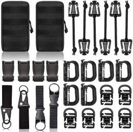 Backpacks 28pcs Accessoires MOLLE ACCORDATIONS DRING VERROGIEUR CLIP STRAP TACTIQUE BACKPACKE