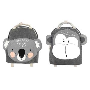 Sac à dos 2x Childrens sac à dos scolaire pour enfants sac à dos mignon sac à dos garçons et filles sac léger koala et singe D240516