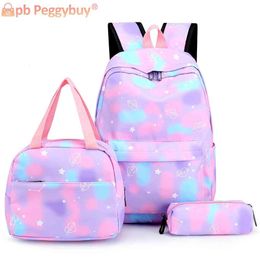 3pcsSet sac à dos pour ordinateur portable sangle réglable mode femmes nylon voyage sac à dos mignon dégradé travail sac à dos pour travail école voyage 230809