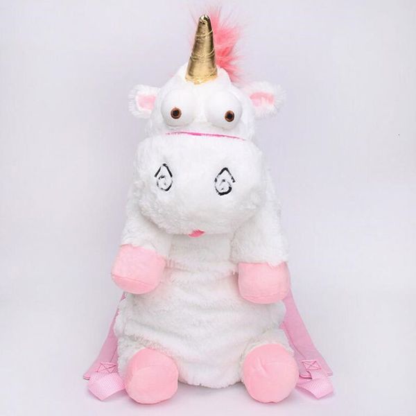 Sacs à dos 45 cm et 60 cm Fluffy Licorne peluche sac à dos Animal doux peluche épaules 230607