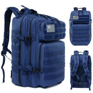 Rugzakken 50L 1000D nylon militaire rugzak leger tactische molle -aanval rugzak 3p buiten wandelen camping jagen fitness waterdichte tas