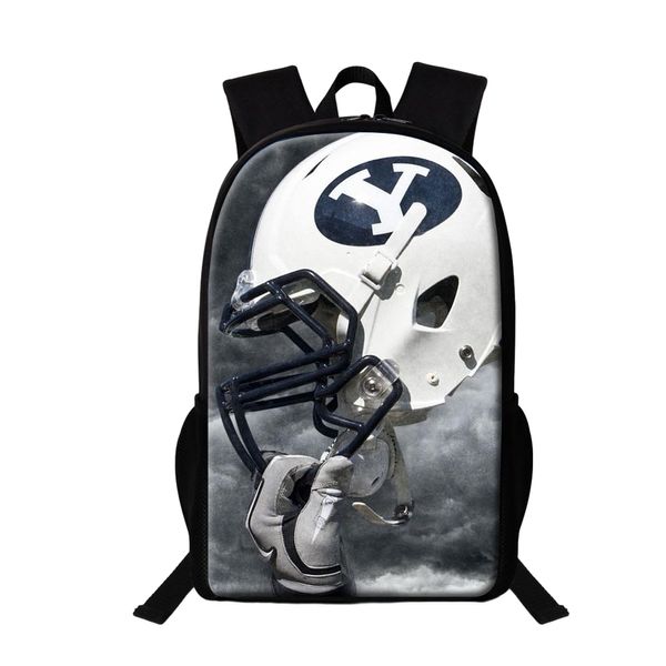 Mochilas Mochila para estudiantes con estampado de casco de rugby de fútbol americano, mochila escolar para hombres y mujeres, mochila para adolescentes, mochila de moda fresca, bolsa de viaje para niños 230914