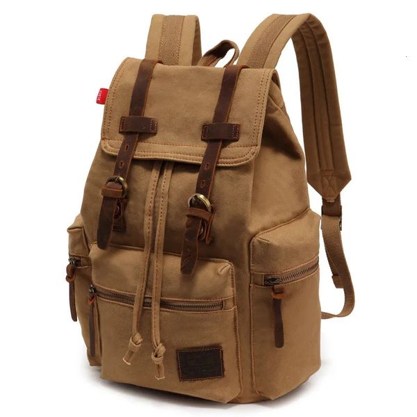 Sacs à dos AUGUR 17 pouces sac à dos pour hommes sac d'école en toile vintage sacs de voyage grande capacité ordinateur portable 231013