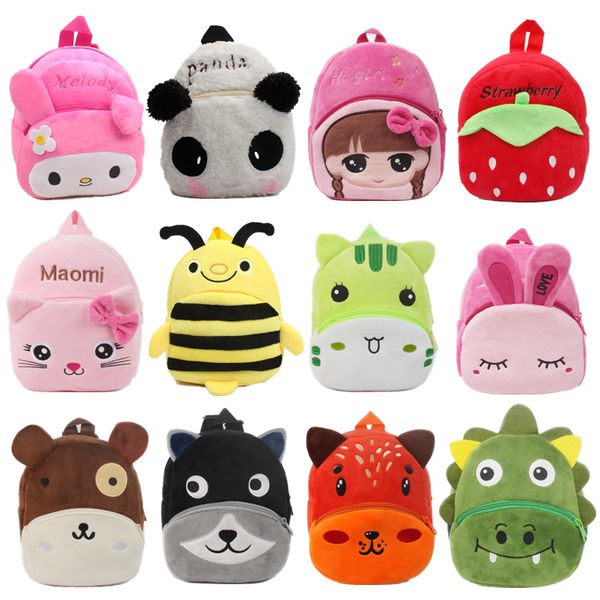 Sacs à dos bébé filles sac à dos enfants mignon sacs à dos en peluche enfants sacs d'école 3D dessin animé Animal livre sac pour garçon fille Mini enfant en bas âge sac 0-4Y 230612