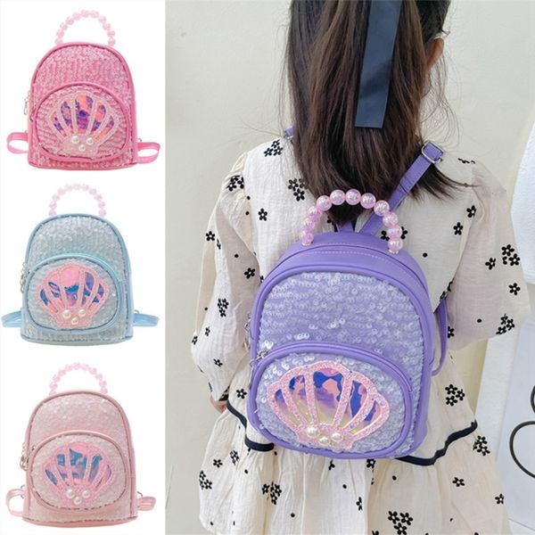 Mochilas Bebé Niñas Kindergarten Mochila escolar Niños Casual Lindo Tour de compras Dibujos animados Lentejuelas Shell Princesa Bolsas de almacenamiento 230726