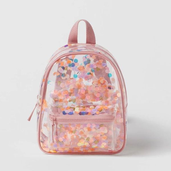 Sacs à dos sac à dos enfants confettis sac d'école transparent étanche maternelle enfants couleur confettis sac à dos filles cartables sac à main 230728