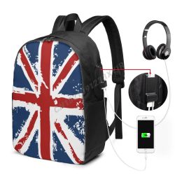 Backpacks sac à dos United Kingdom Flag UK Great Britain Country Map It est dans mon ADN Student Schoolbag Travel Organize ordinateur portable Pack Unisexe