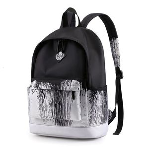 Rugzakken Black White School Satchel Unisex Casual Daypack Lichtgewicht Women Back Bag Designer Bags For Teenage Girls Boys College 230822