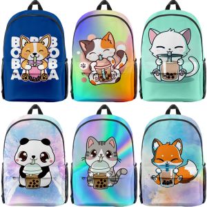 Sac à dos boba the animaux sac à dos mignon chat renard panda sac écoliers enfants sac à dos garçons girls cartoon bookbag zipper knapsack mochilas