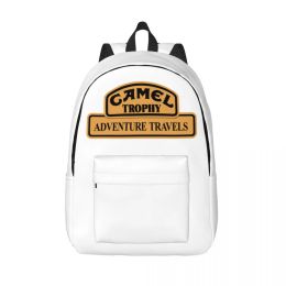 Backpacks Camel Trophy Logo Canvas Backpacks for Women Men Res résistant à l'école Sac à collège imprimé Bookbags