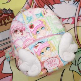 Sacs à dos Dessin animé 2D fille mignon épissage sacs en peluche Y2k Anime Style japonais doux Mini sacs à dos femmes mode Double sac à bandoulière KawaiiL2403