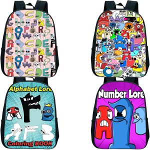 Sac à dos jeu de dessins dessinés alphabet sacs scolaires enfants enfants imperméables sac à dos petit jardin d'enfants sac à dos garçons bookbag sac d'anime