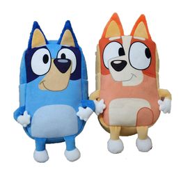 Rugzakken cartoon kawaii blueied familie pluche tas anime kinderrugzak Boektas Blue Bingo Dog Fashion Kindergarten Kids cadeau 230818