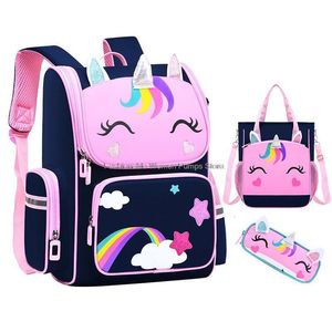 Sacs à dos Enfants 3D Cartoon Cartable Pour Filles Garçons Sac À Dos Orthopédique Enfants Grade 1 3 6 Cartable Mode Primaire Étanche Bookbag 221129