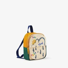 Mochilas para niños Kindergarten Cute Graffiti Backpack Kids Creative Turn Pages Lona bordada Travel Snack Bags 4 6Y 230626