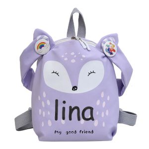 Sac à dos nom personnalisé pour enfants mignons garçons filles sac d'épaule solide mode solide enfants sac à dos maternelle maternelle préscolaire sac de voyage