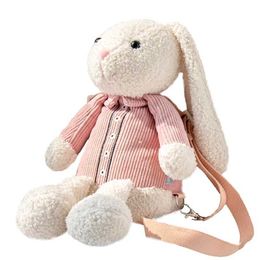 Mochilas lindas oso conejo mochila niña lindo dibujos animados de lujoso padres y bolsos para niños esponjes smiling shuff ship bag billet de regalo de regalo D240516