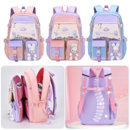 Mochilas Cute Bunny Mochila para niñas Estudiante adolescente Jardín de infantes Princesa Hombro Mochilas escolares Niños de dibujos animados Bolsa de libros Regalo de cumpleaños 230701