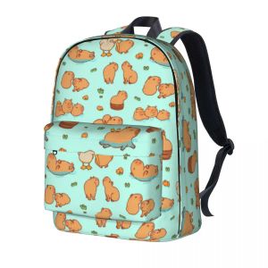Rugzakken schattige capybara rugzak gigantische knaagdier grappige outdoor backpacks student elegante middelbare school tassen kleurrijke lichtgewicht rugzak