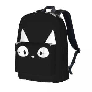 Sacs à dos mignon chat imprimé sac à dos noir noire neko esthétique sac à dos masculin de voyage sacs scolaires sacs de créateur.