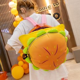 Mochilas Linda hamburguesa mochila para niñas Super Kawaii estudiante mujeres bolsa libro escuela estudiantes universitarios 230613