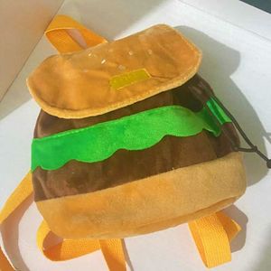 Rugzakken Leuke Hamburger Pluche Rugzak Zachte Cartoon Burger Pluche Portemonnee Meisjes Kleuterschool School Boekentas Kinderen Kids PackL2403