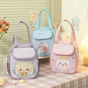 Sac à dos mignon portable pour enfants à lunch bac rose lapin thermique sac à lunch sac bento sac kawaii school school rangement de rangement de nourriture d240516