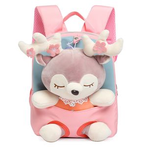 Rugzakken schattige eenhoorn studentenschool meisje cartoon mini fur schooltas kidergarten pop plush tas speelgoed kinderen cadeau 221122