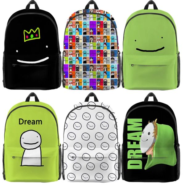 Backpacks Dream Merch 3D Print Backpacks For Girls Boys Élèves Bages d'école Sacs Kids Dream SMP Bookbags Children Rucksack Unisexe Bagpack
