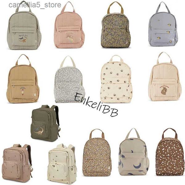 Mochilas EnkeliBB Bolsa de escuela para niños Lindo bordado de dibujos animados KS Diseñador Mochila para niños Patrón de cereza Bolsas de marca para niños pequeños Q231108