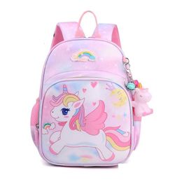 Sacs à dos fille sac à dos dessin animé rose princesse sac d'école enfants Garten Mochila bébé Escolar livraison directe Dhd2F