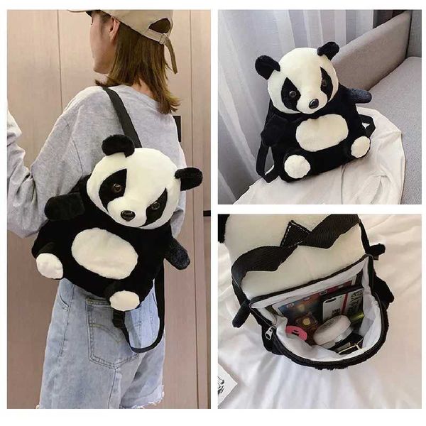 Sac à dos filles dessin animé panda sac à dos childrens sac à école de poupée gonflable sac pour femmes maternelle sacl2405