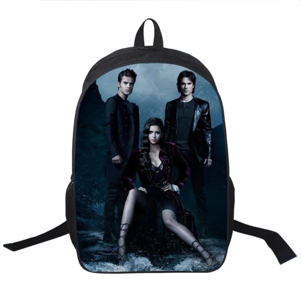 Sac à dos de haute qualité le vampire diaries sacs scolarisés scolaires scolaires sac à dos pour adolescent sac à dos mode surprise cadeau scolaire sac à dos