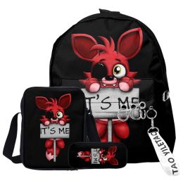 Sac à dos c'est moi kawaii cinq nuits au fnaf pelush foxy bac bag sets pour adolescents filles garçons dessins animés kids scolaires enfants mochilas