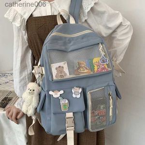 JOYPESSIE Kawaii Nylon Damesrugzak Mode Waterdichte rugzak voor tienermeisjes Schooltas Schattig Student Boekentas Reizen MochilaL231108