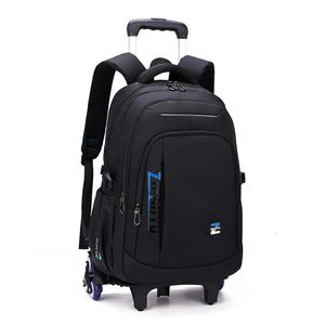 Backpacks Junior High School Rolling for Boys Wheeled Bag Trolley Bags with 26 Wheels Travel Luggage Kids Bookbag mochil 230613