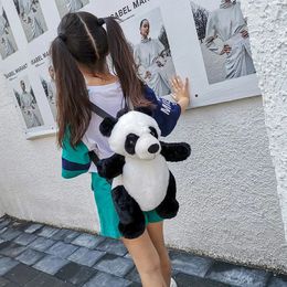 Rugzakken Kawaii Panda Rugzakken Knuffeltas Meisjes Jongens Pluche Schooltassen Kleuterschool Pluche Rugzak Speelgoed Schattige Kinderen Babycadeaus 231013