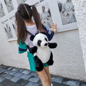 Sacs à dos Kawaii Panda sacs à dos sac en peluche filles garçons en peluche cartables maternelle en peluche sac à dos jouets mignon enfants bébé cadeaux 231013