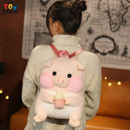 Sacs à dos Kawaii Rose Cochon Épaule Sac À Dos Cartable Mains Réchauffeur En Peluche Jouets Animaux En Peluche Poupée Enfants Enfants Filles Garçons Femmes Cadeaux 230703