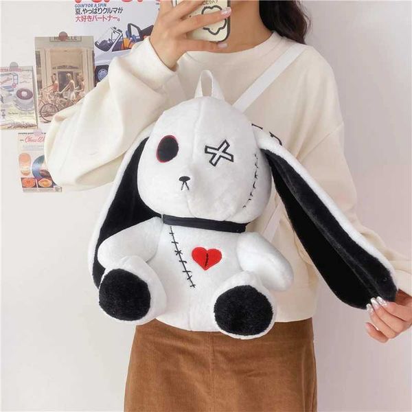 Mochilas kawaii peluche Conejo Mochila pequeña lindo dibujo animado animal de peluche bolso esponjoso bolsa pesadilla antes de navidad regalos personalizados L2403