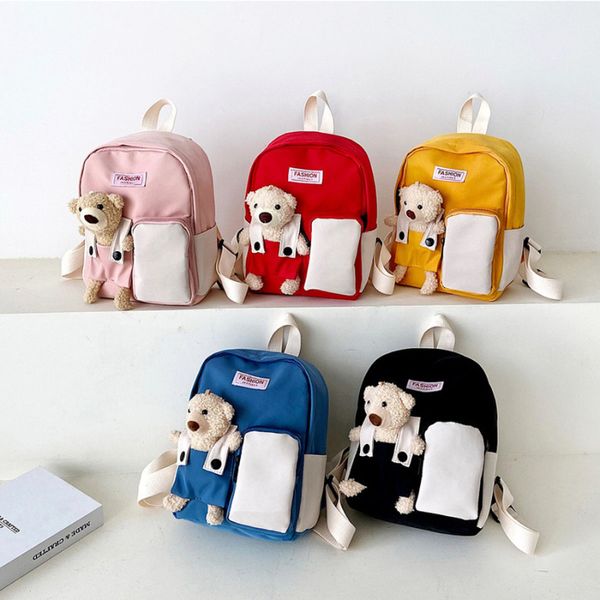 Sacs à dos Enfants Cartoon Ours Poupée Sac À Dos Maternelle Enfants Mochila Sacs D'école Bébé Fille Garçon Cartable Voyage Petit 230531