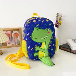 Sacs à dos Enfants Enfants Mignon Dessin Animé Forme Animale Sac À Dos 3D Dinosaure Imprimer Petit Sac Garten École Étudiants Sacs À Dos 240318 Drop Dh1Km