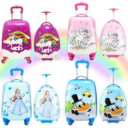 Backpacks Kids Travel Suitcase with Wheels Cartoon Anime Rolling Lage Carry ONS CABAL TROLY LAGE SAG SHIGHT