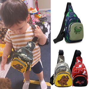 Rugzakken Kinderen Heuptassen Cartoon Dinosaurus Print Outdoor Reizen Hoge Capaciteit Crossbody Rits Zak Meisje Jongen Gift Kinderen Borst Pouch Pack 230713